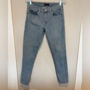 Ralph Lauren Women's Blue Striped Skinny Pants 28